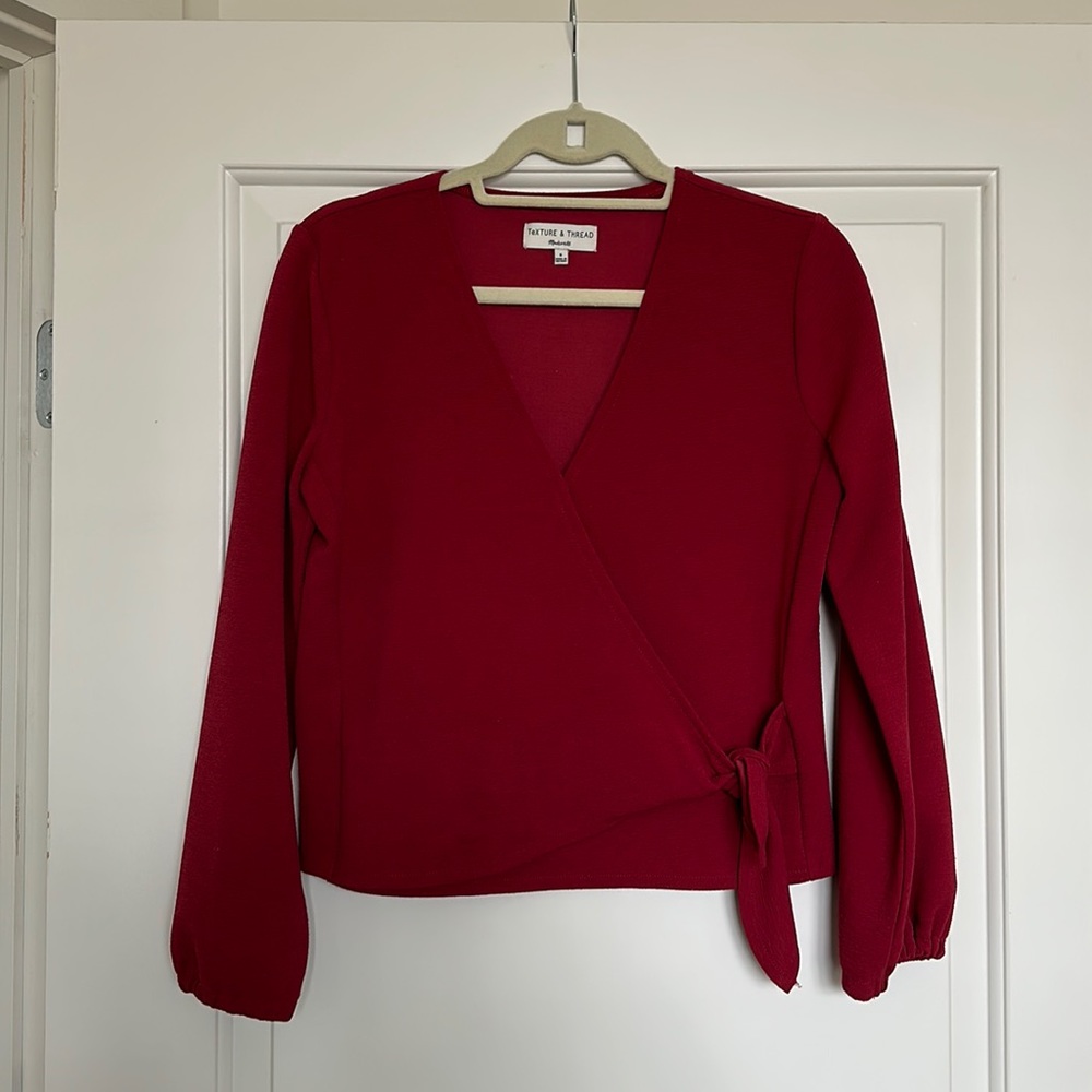 Madewell Texture & Thread Red Top